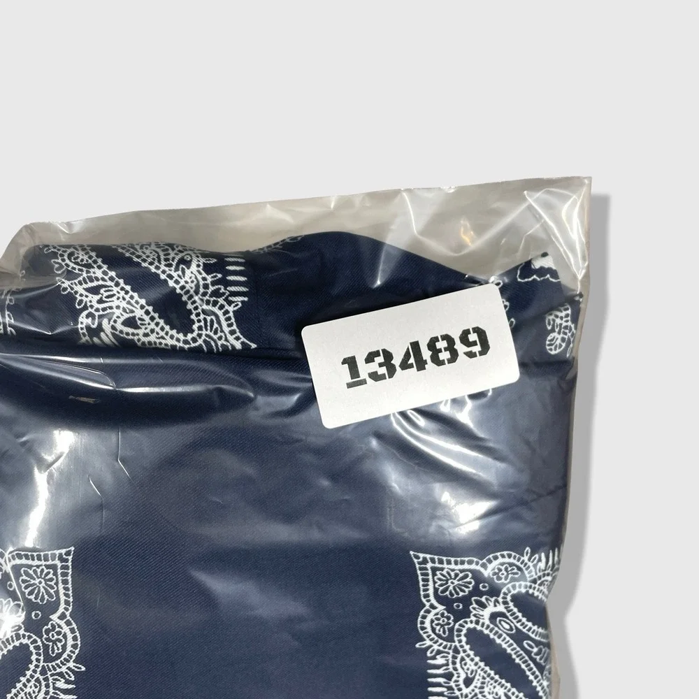 J. Crew Jules Classic Fit Button Down Women 6 Navy Blue Paisley Boho Western